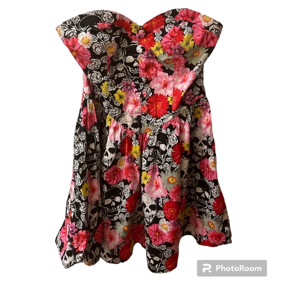 Hell Bunny Dresses & Skirts - Floral Skull Dress